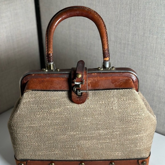 Etienne Aigner Handbags - Vintage Etienne Aigner Hand Made Doctor Bag Satchel Purse Mid Century